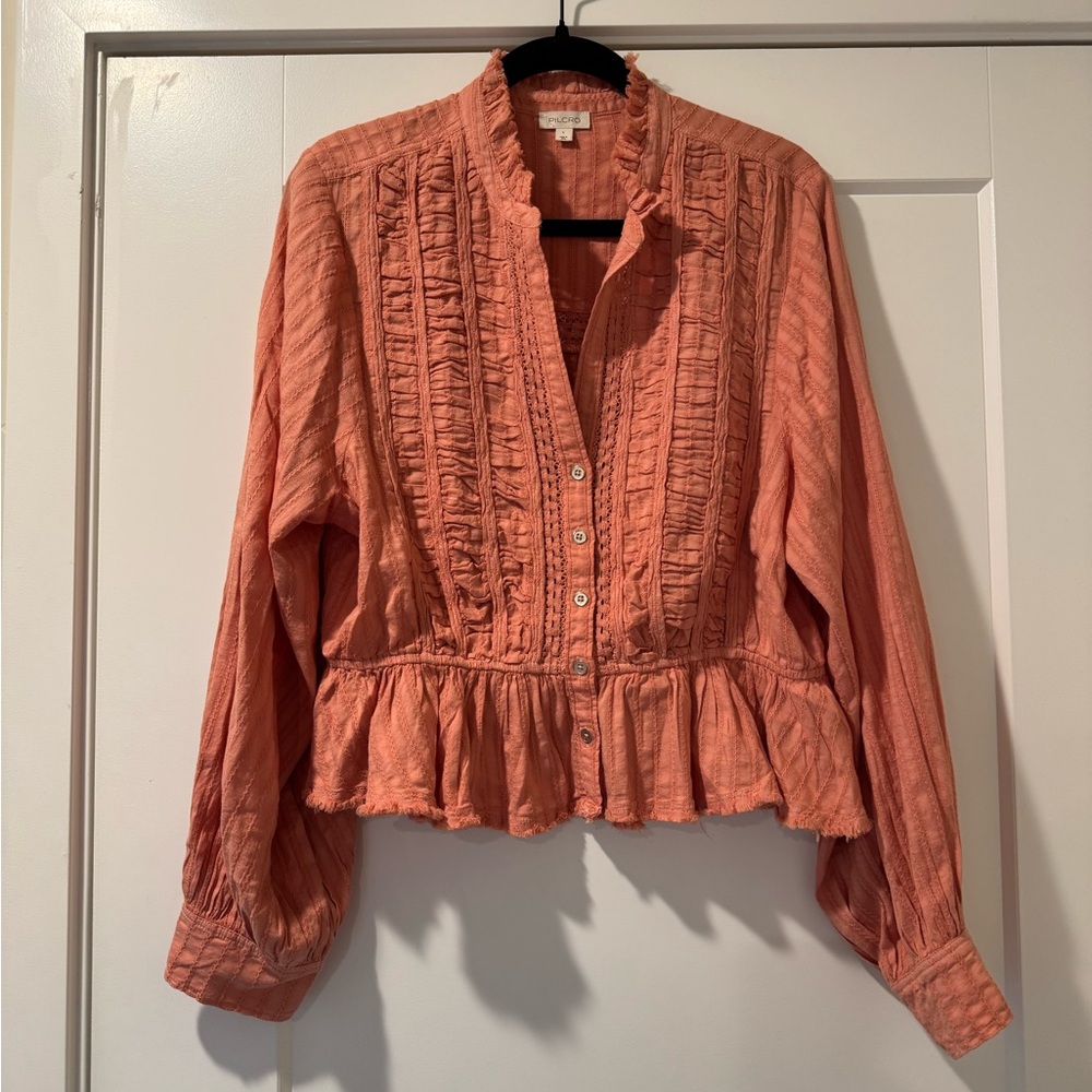 Pilcro from Anthropologie Ruffle Blouse